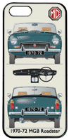 MGB Roadster (Rostyle wheels) 1970-72 Phone Cover Vertical